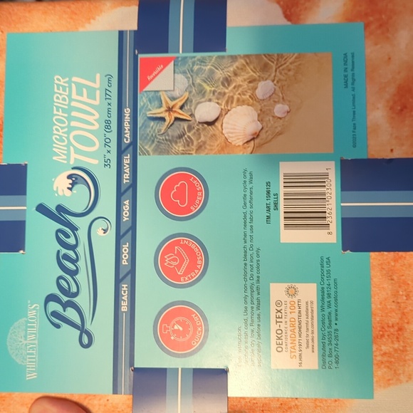 Whitley Willows, Beach Microfiber Towel, Sz 35" x 70", NWT - Picture 2 of 10